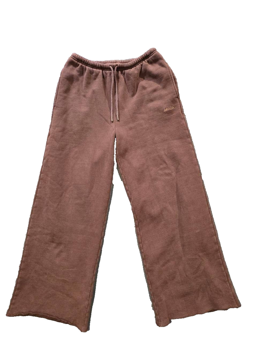 Aritzia Cozy Fleece Boyfriend Sweatpants Y2K Brown Medium Wide Leg A011182